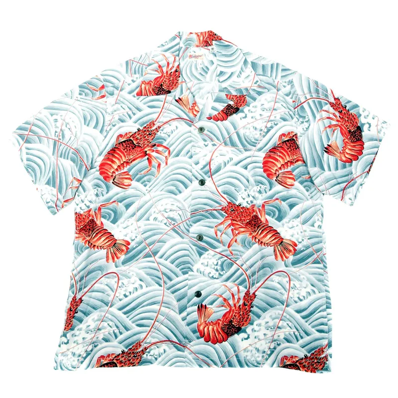 Sun Surf Hawaiian shirts SS33331 Hawaiian Dancing Hula Lobsters Shirt made by SUNSURF