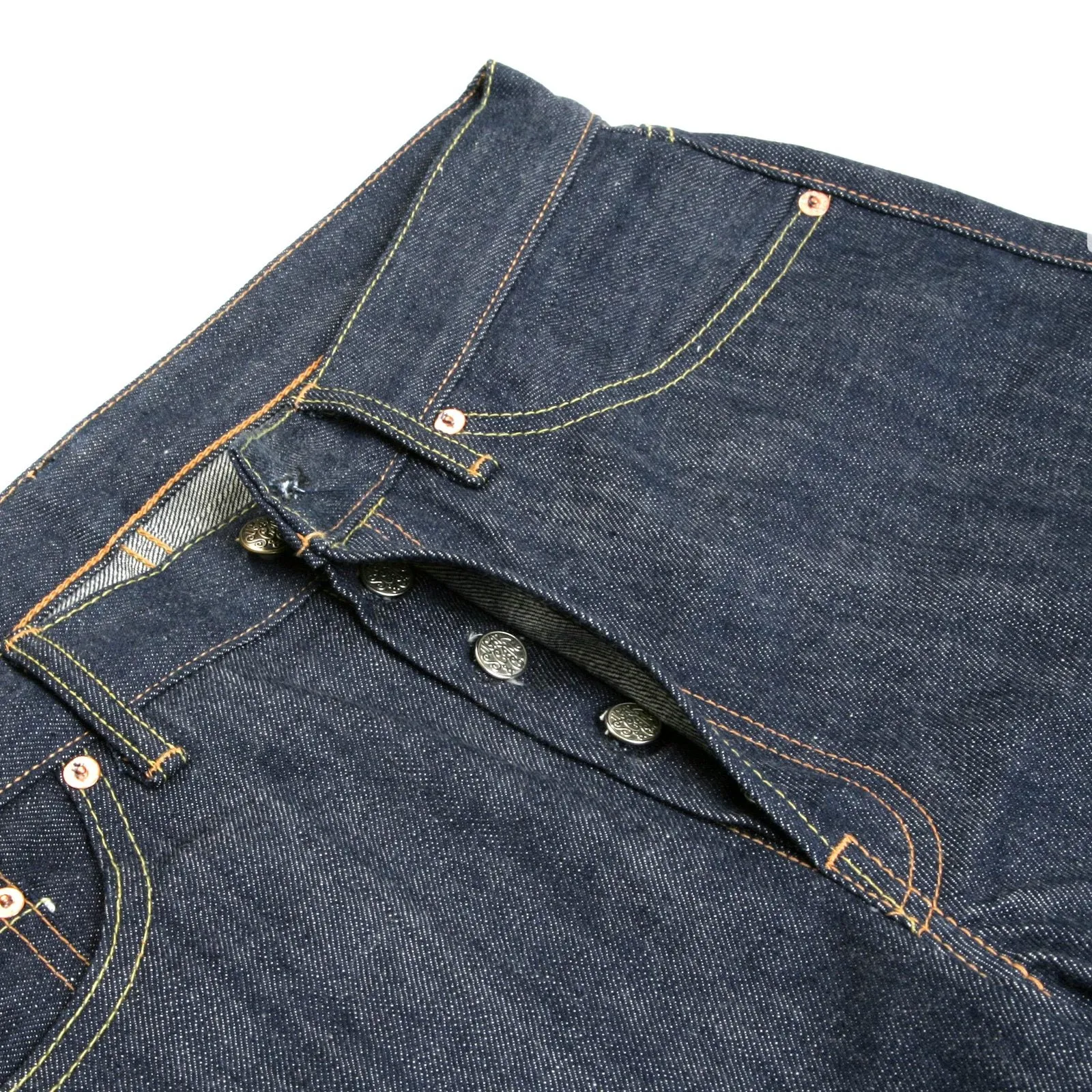 Mens Vintage Cut Okinawa Slim Fit Union Star Non Wash Selvedge Raw Denim Jeans SC40533N sold by Sugar Cane product image thumbnail 3
