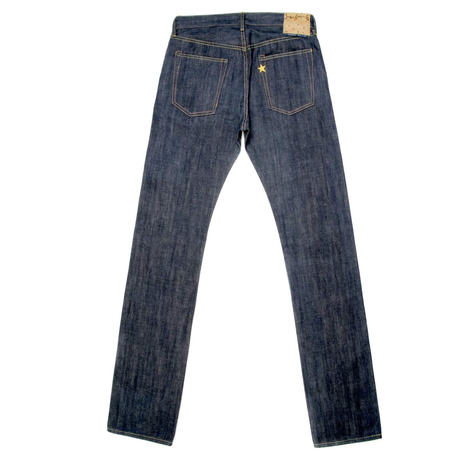 Mens Vintage Cut Okinawa Slim Fit Union Star Non Wash Selvedge Raw Denim Jeans SC40533N sold by Sugar Cane