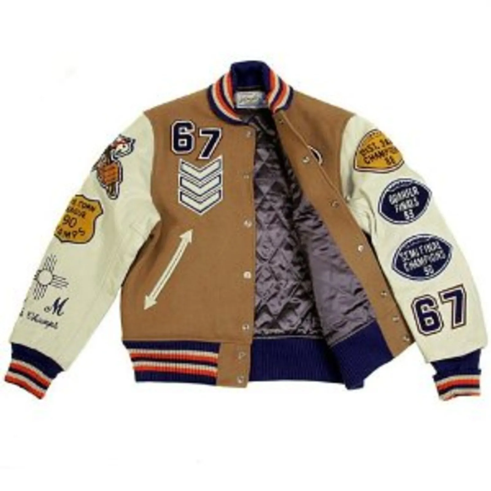 Letterman jacket by Sugar Cane Whitesville Letterman Roswell Indians stadium jacket WV11595 134 CANE2857 sold by Sugar Cane product image thumbnail 3