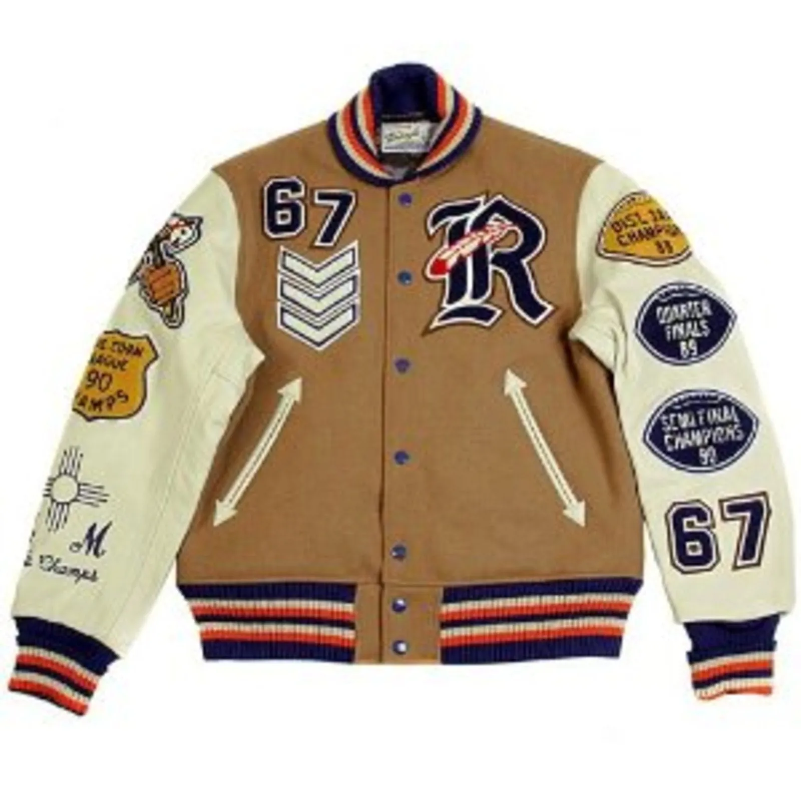 Letterman jacket by Sugar Cane Whitesville Letterman Roswell Indians stadium jacket WV11595 134 CANE2857 sold by Sugar Cane