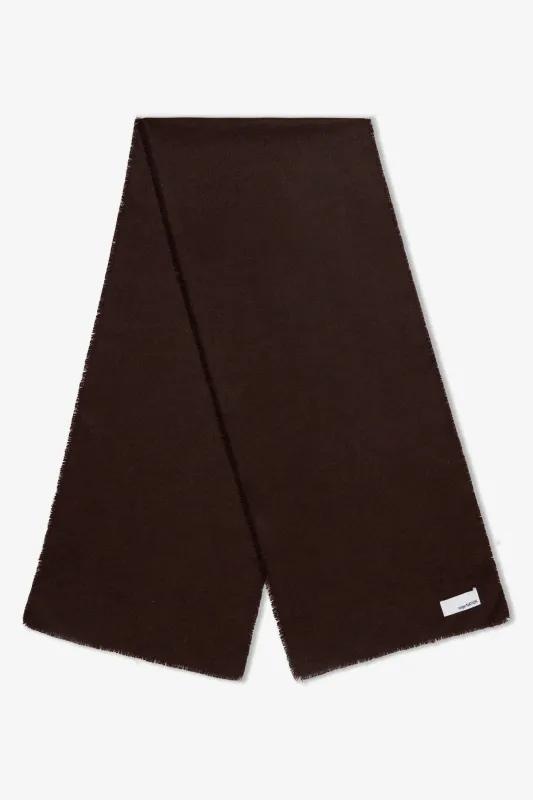 Wool Scarf - Mocha Herringbone sold by Sage Nation