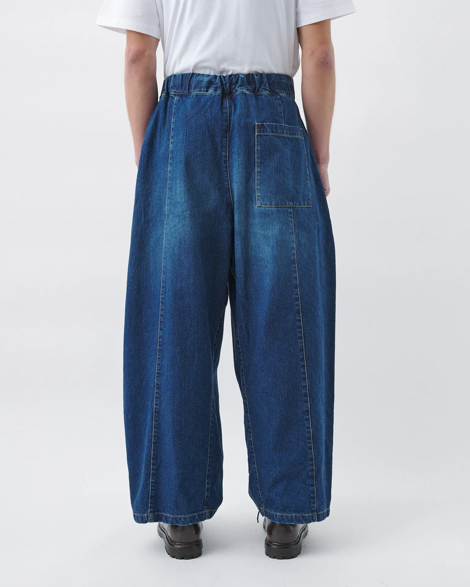 Box Pleat Trouser Denim - Indigo Wash sold by Sage Nation product image thumbnail 5