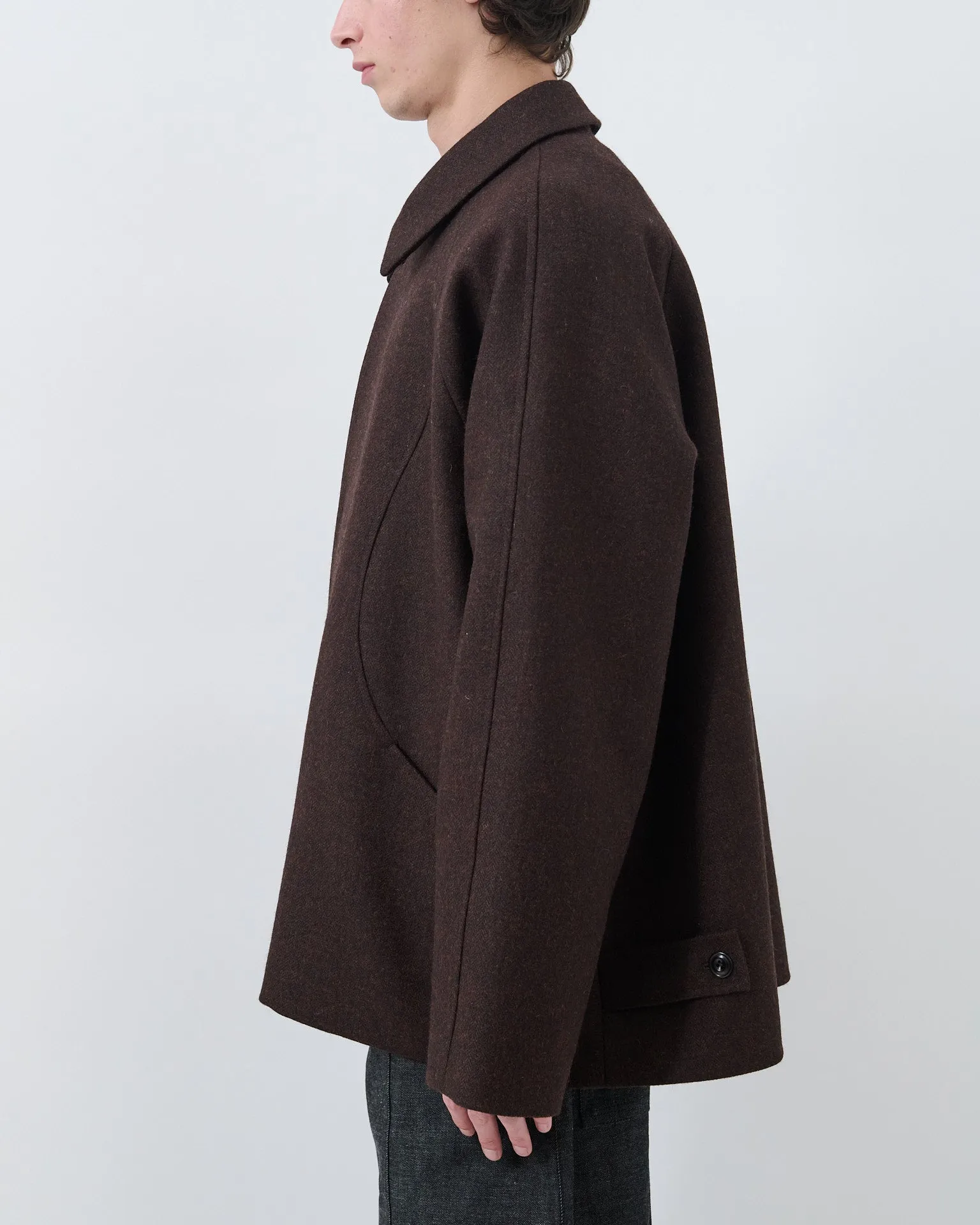 Takeshi Jacket - Mocha Herringbone sold by Sage Nation product image thumbnail 5