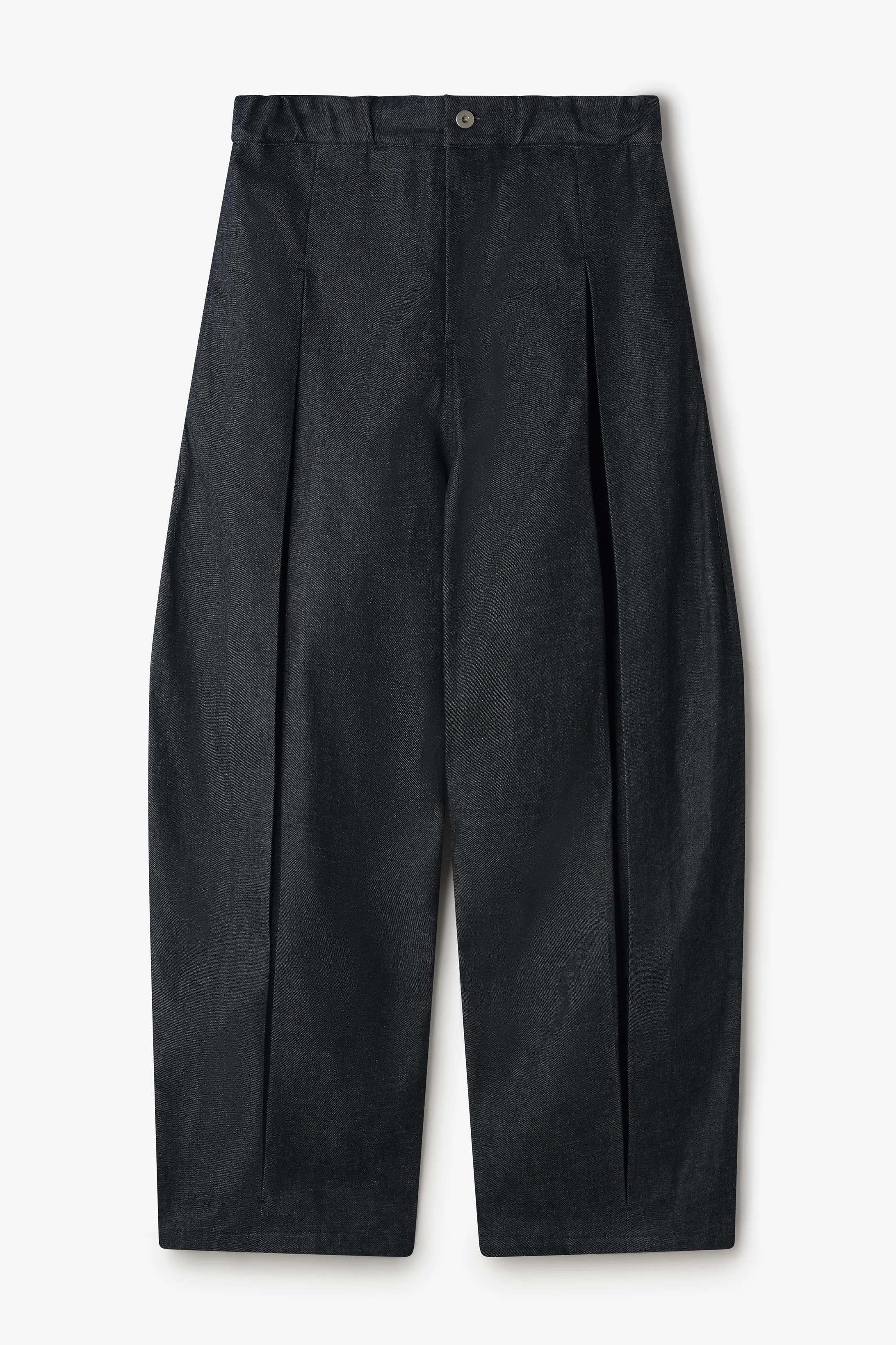 Box Pleat Trouser Denim - Raw Black sold by Sage Nation