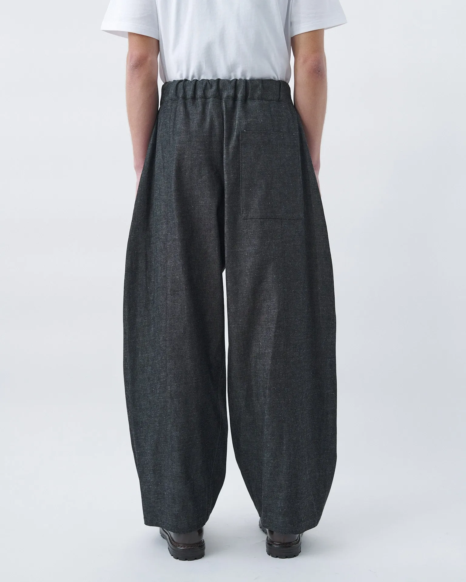 Box Pleat Trouser Denim - Raw Black sold by Sage Nation product image thumbnail 5