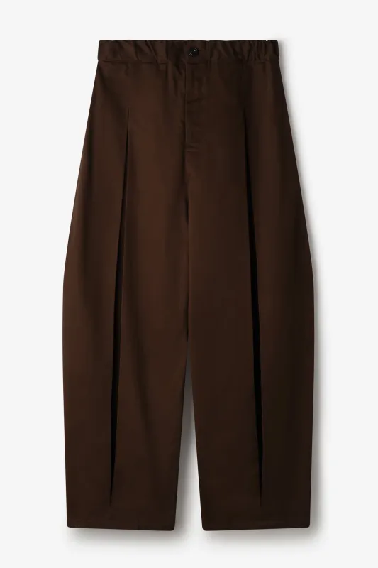 Box Pleat Trouser - Coffee sold by Sage Nation