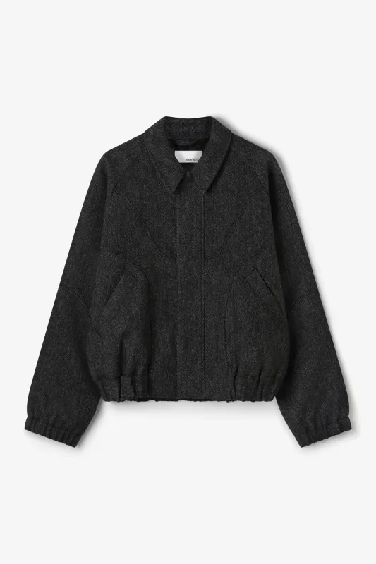Jiji Jacket - Charcoal Herringbone sold by Sage Nation