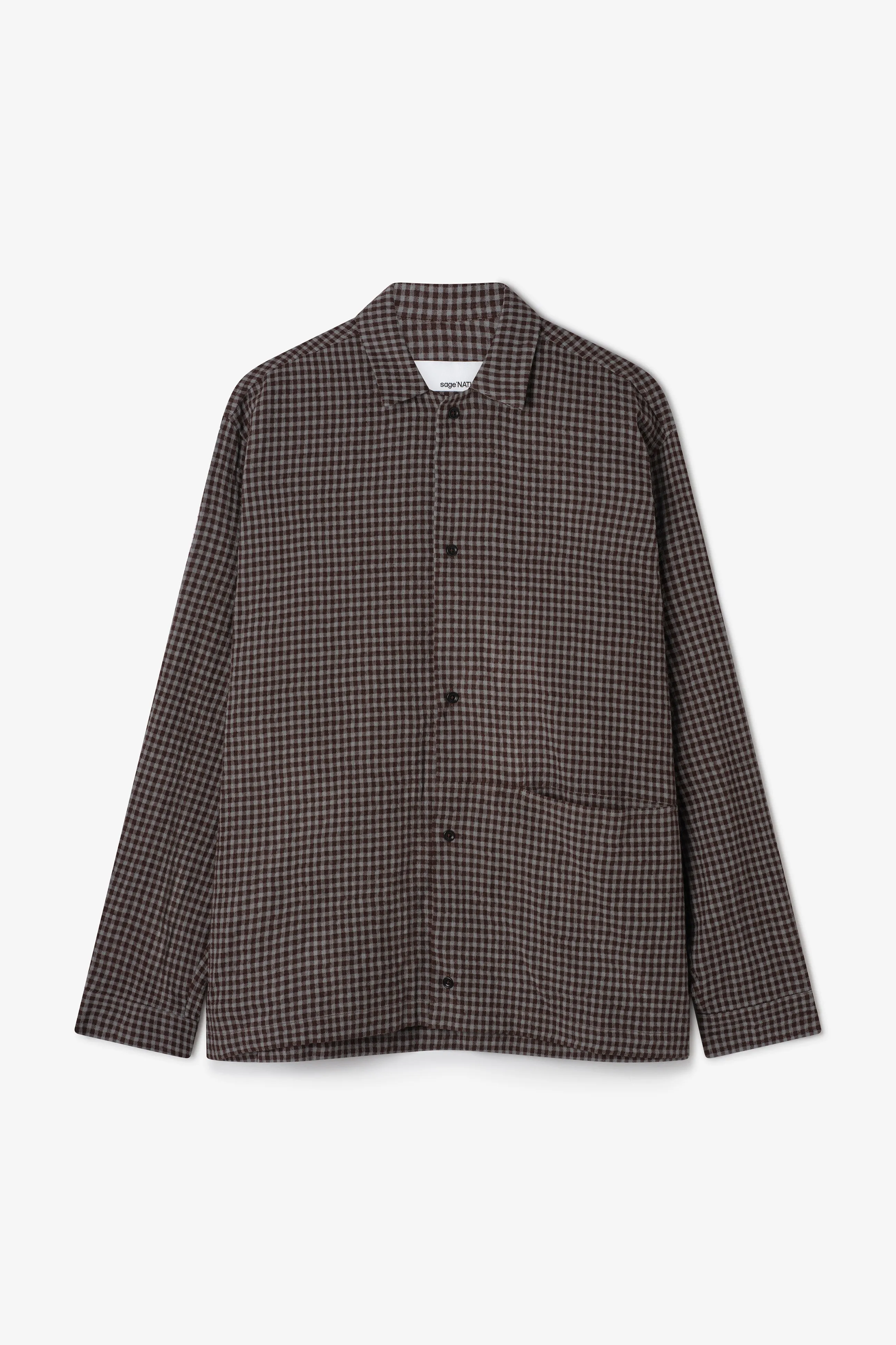 Siesta Shirt - Mint Gingham Check sold by Sage Nation