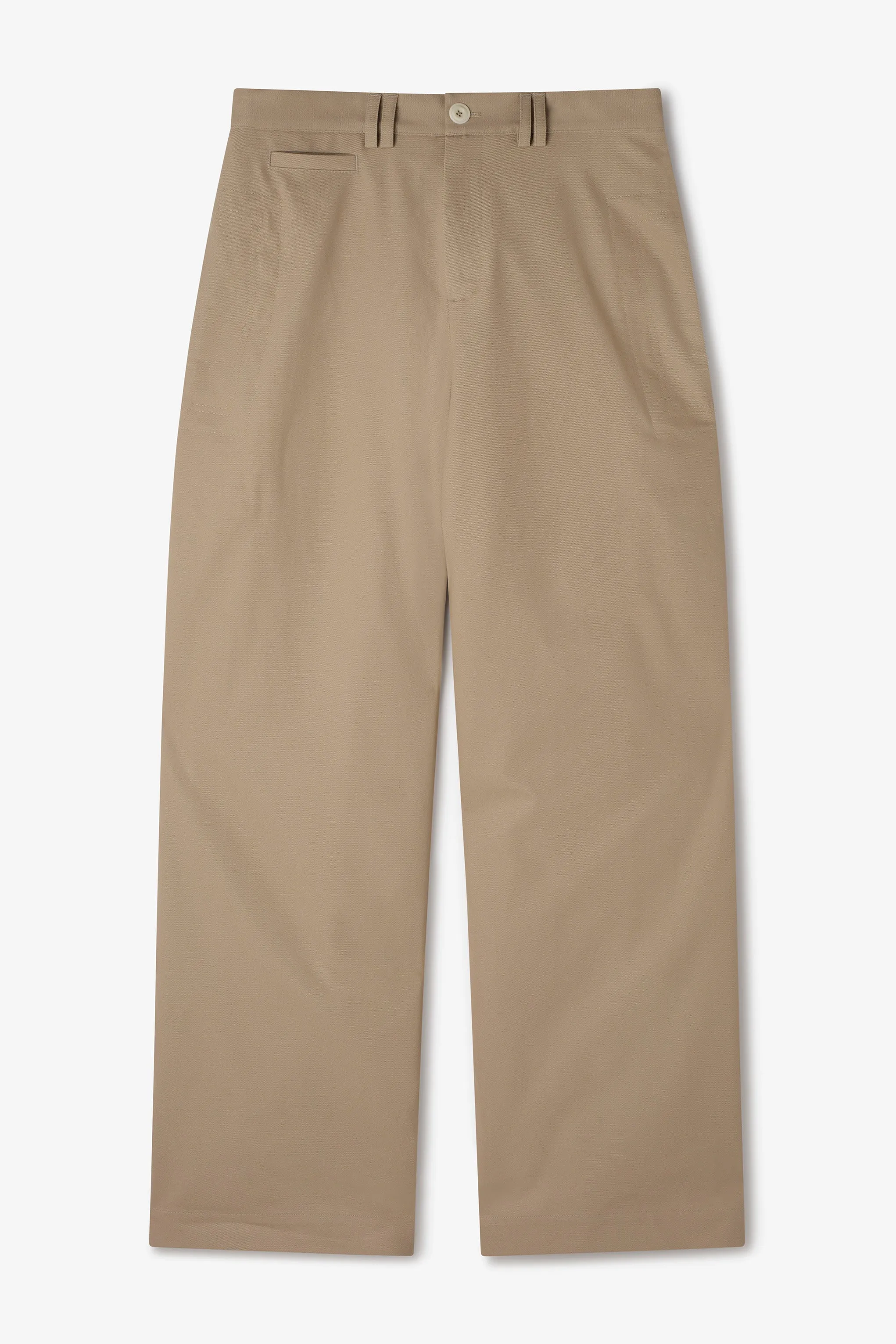 Wide Tailored Trouser - Beige sold by Sage Nation