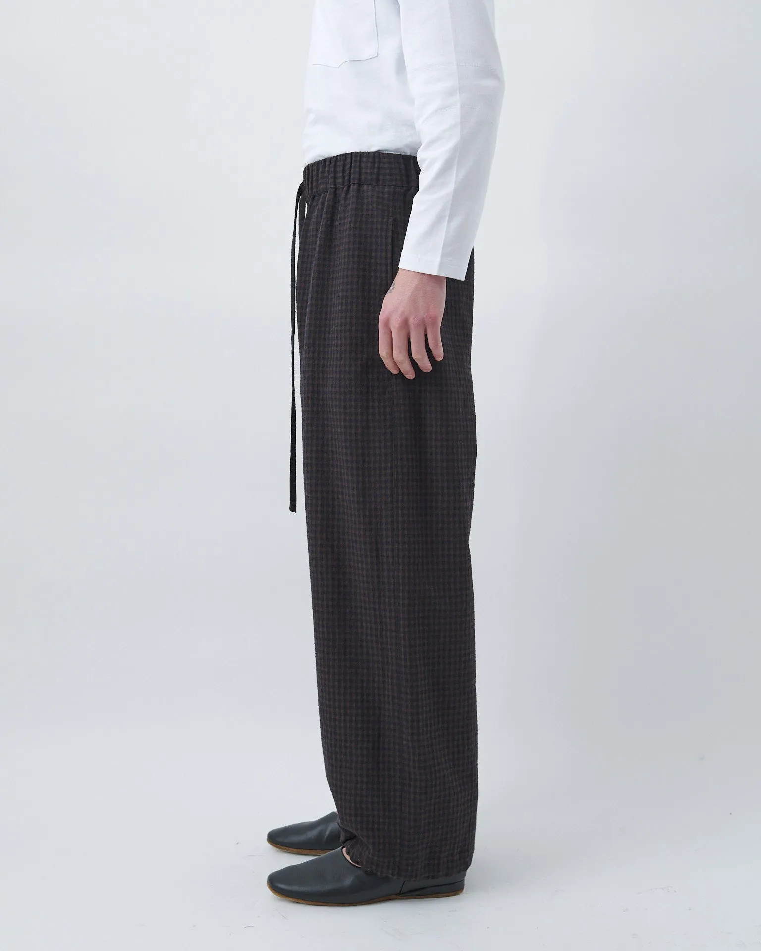 Siesta Trouser - Mocha Gingham Check sold by Sage Nation product image thumbnail 4