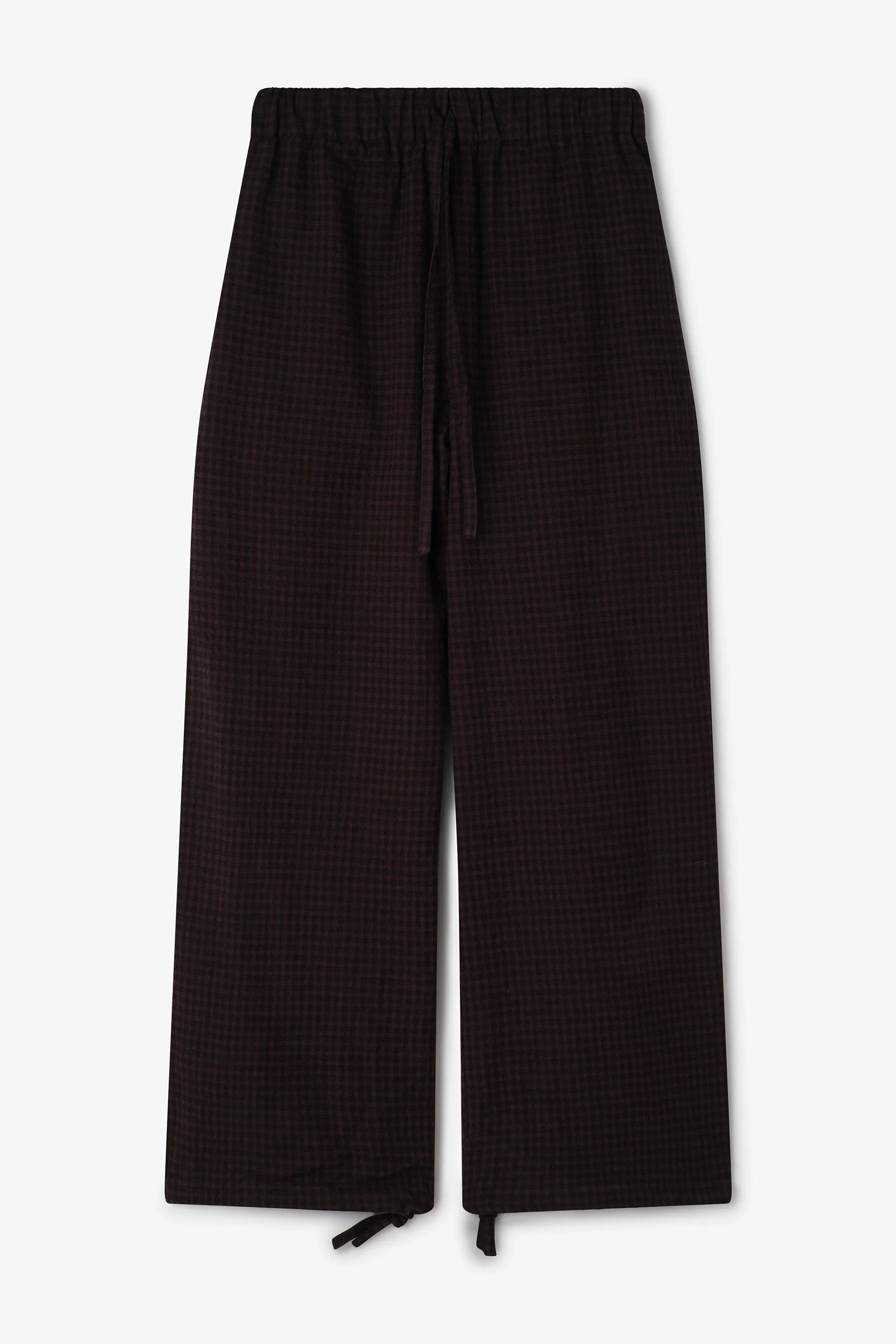 Siesta Trouser - Mocha Gingham Check sold by Sage Nation