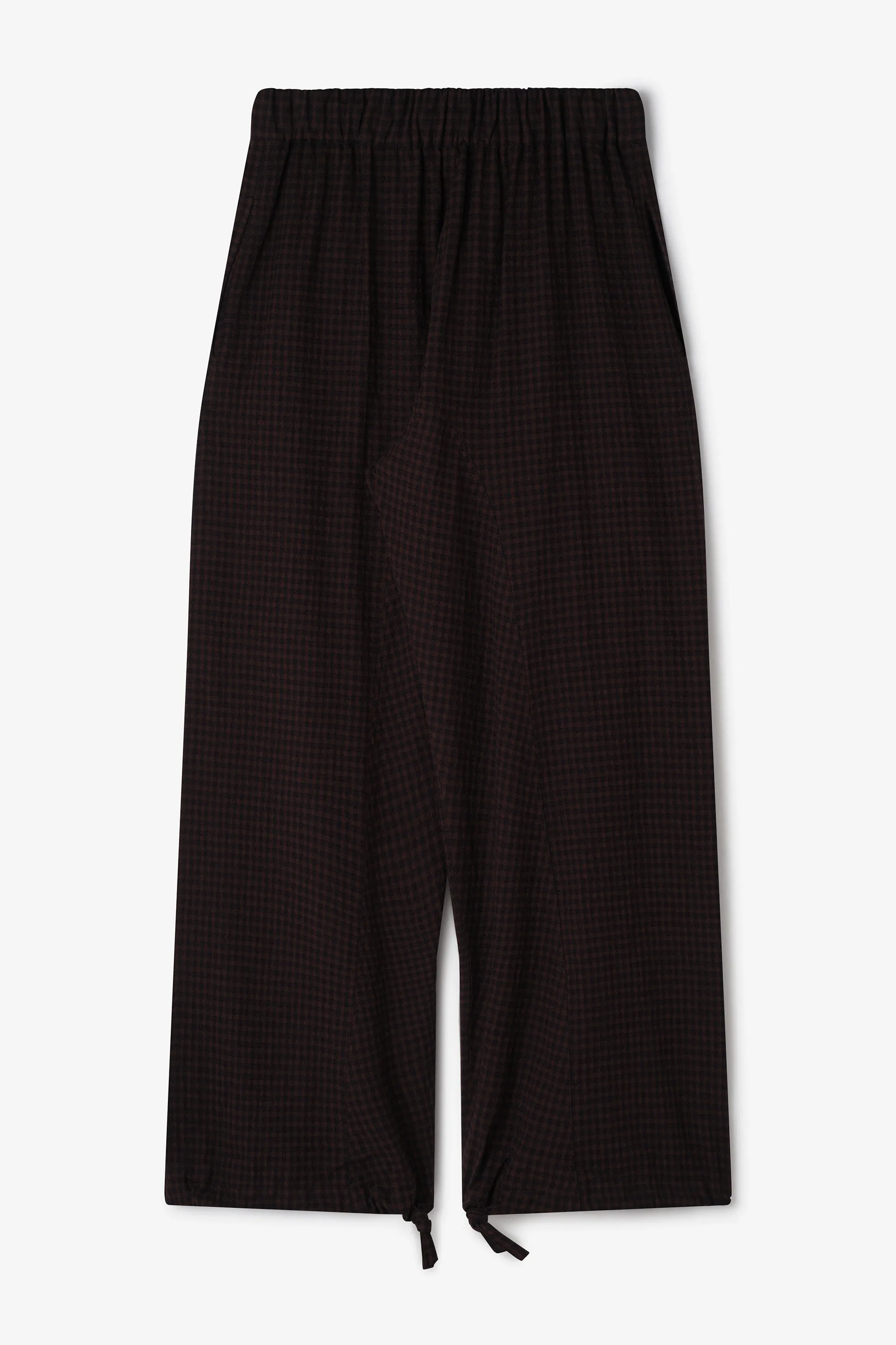 Siesta Trouser - Mocha Gingham Check sold by Sage Nation product image thumbnail 2