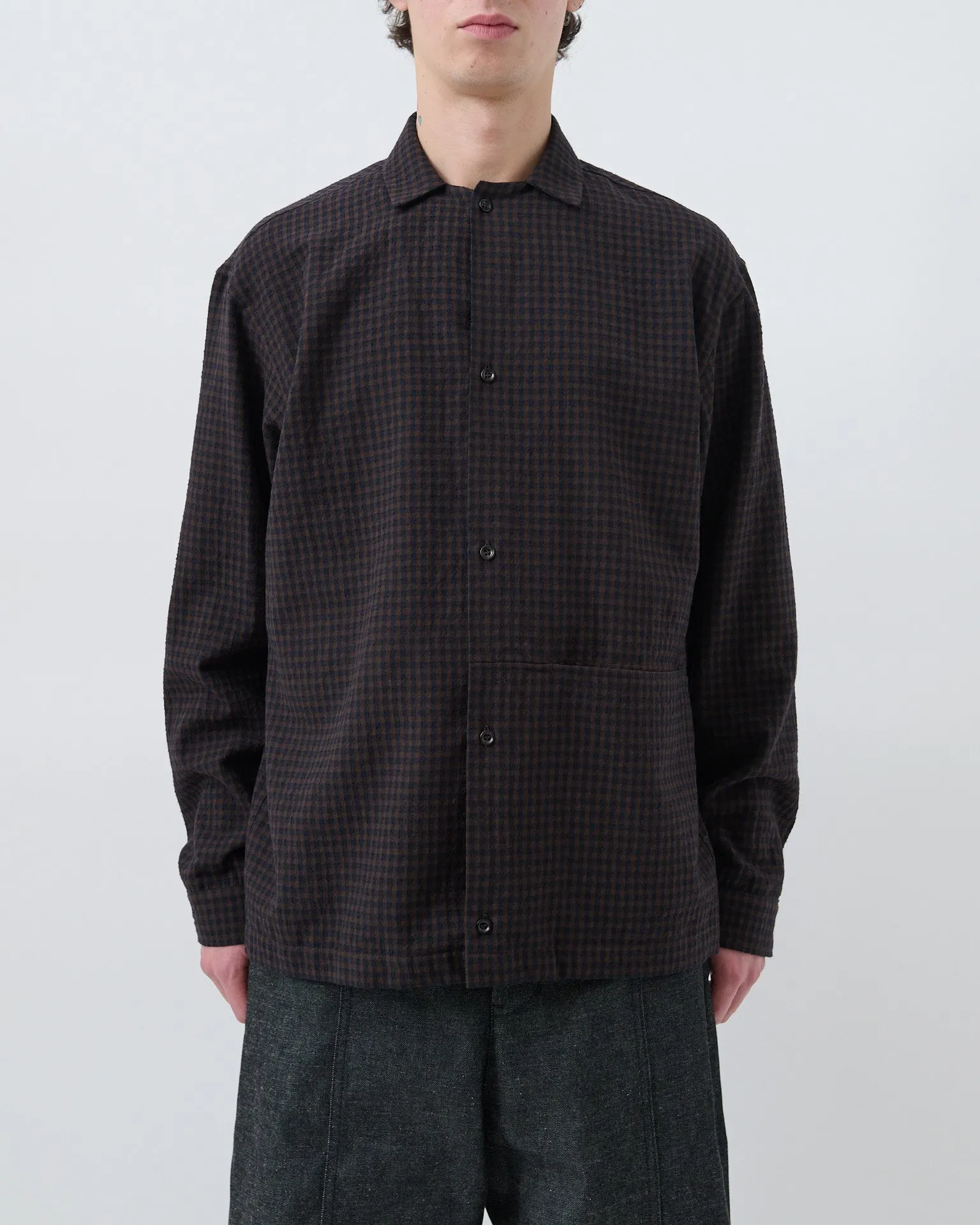 Siesta Shirt - Mocha Gingham Check sold by Sage Nation product image thumbnail 4