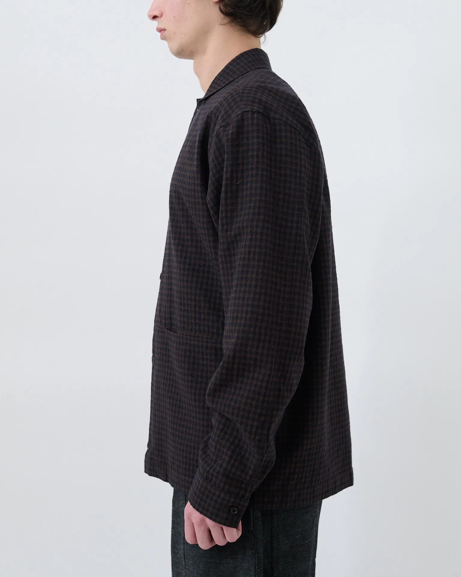 Siesta Shirt - Mocha Gingham Check sold by Sage Nation product image thumbnail 5