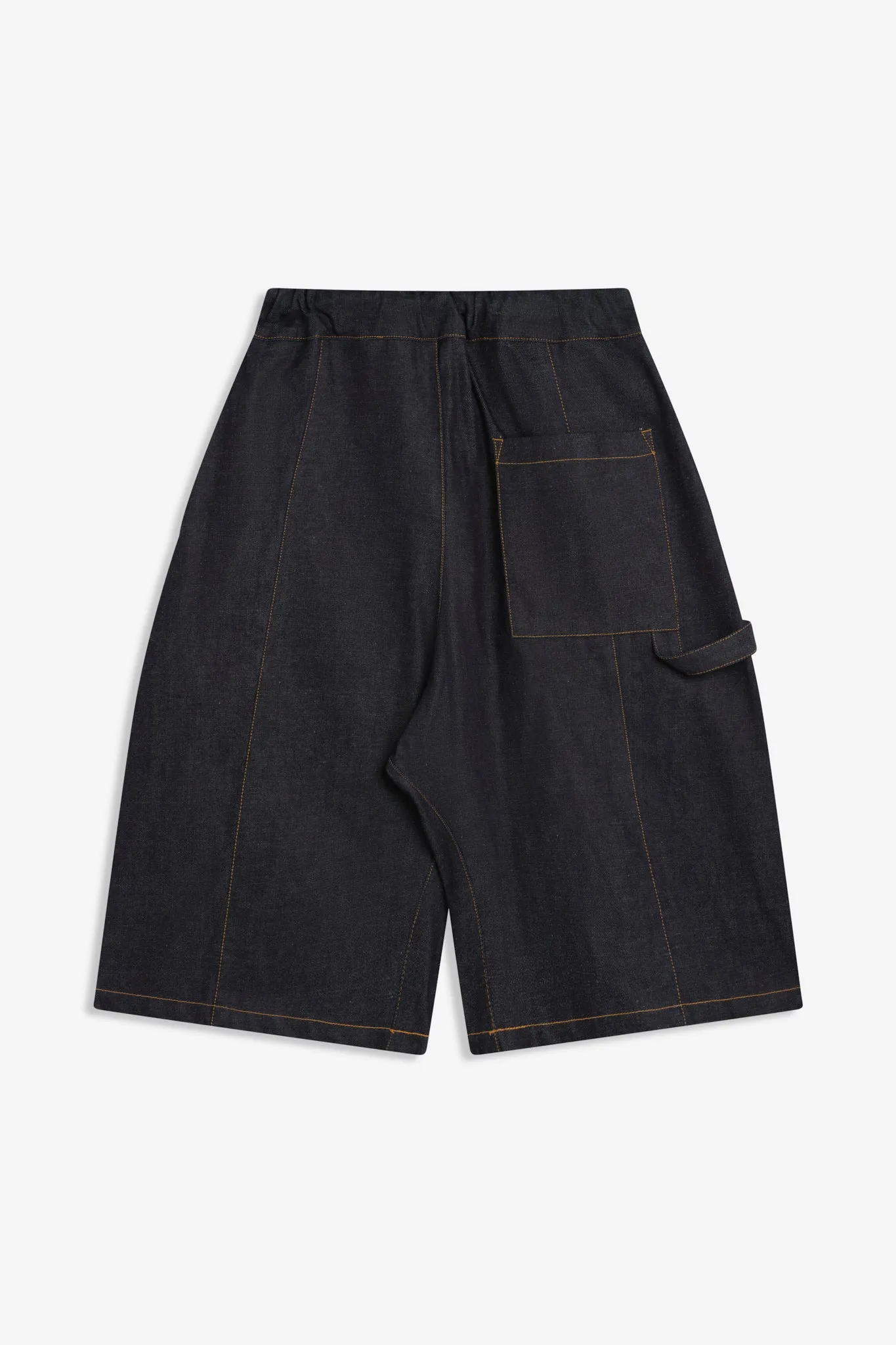 Box Pleat Short Denim - Raw Indigo sold by Sage Nation product image thumbnail 2