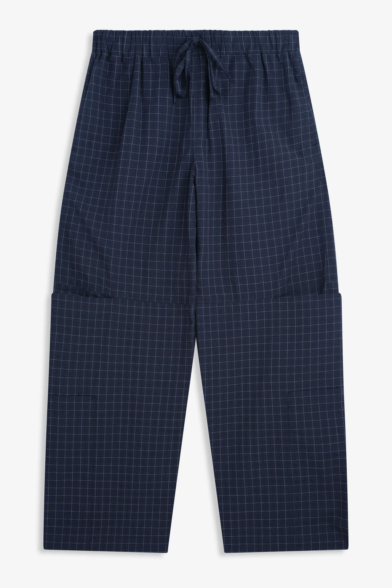 Parachute Trouser - Stone Blue Check sold by Sage Nation