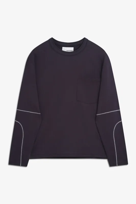 Long Sleeve Lock Tee - Navy sold by Sage Nation