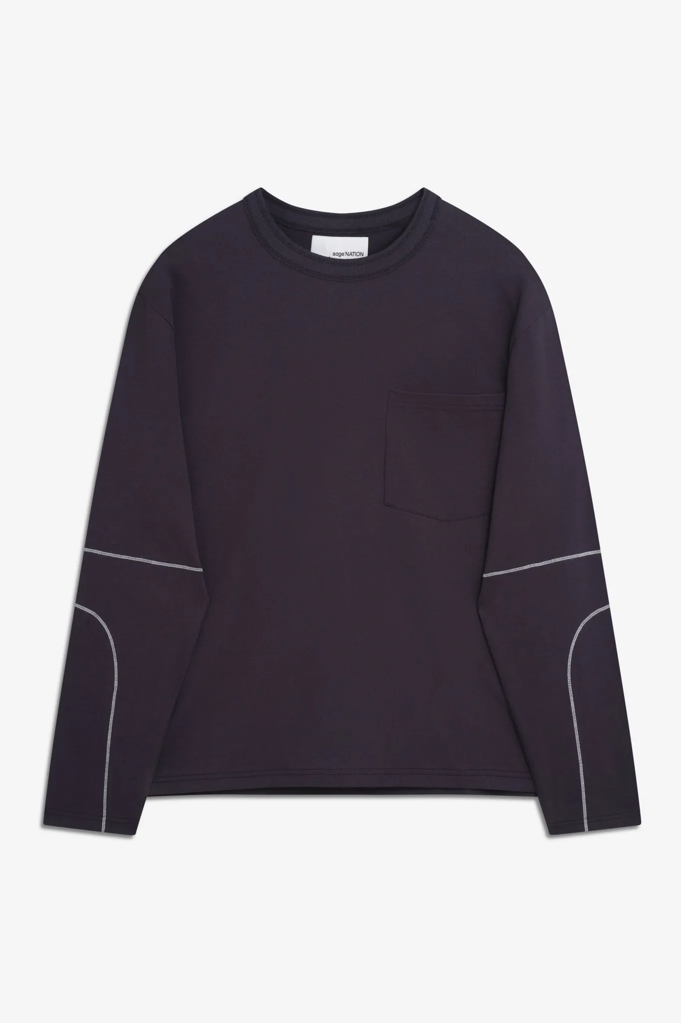 Long Sleeve Lock Tee - Navy sold by Sage Nation