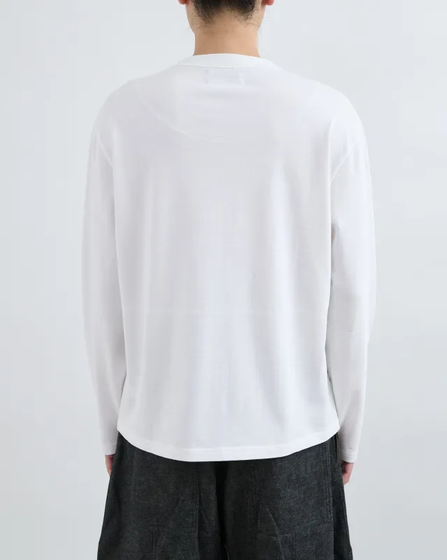 AW26 Cross Stitch Long Sleeve Tee - White sold by Sage Nation