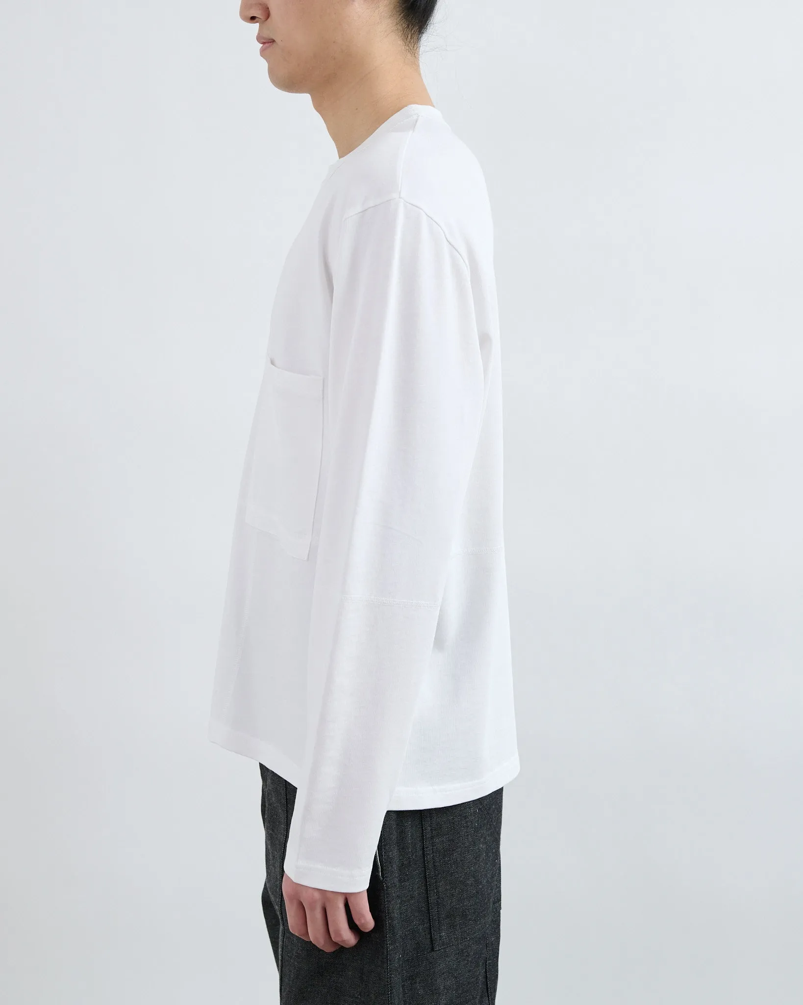 AW26 Cross Stitch Long Sleeve Tee - White sold by Sage Nation product image thumbnail 3