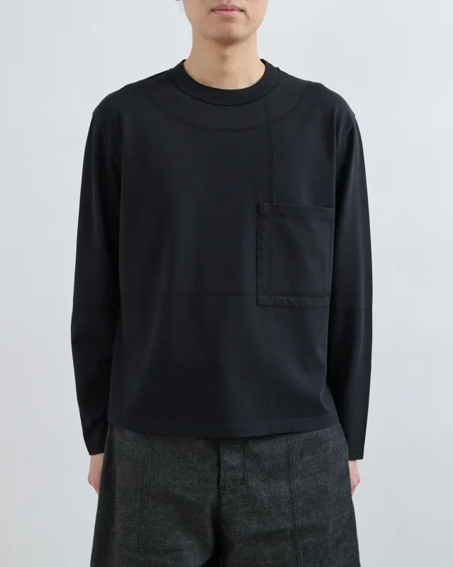 AW26 Cross Stitch Long Sleeve Tee - Black sold by Sage Nation