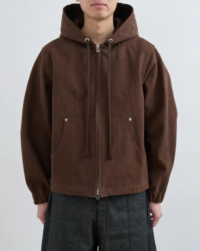 AW26 Hoodie Jacket - Mocha made by Sage Nation