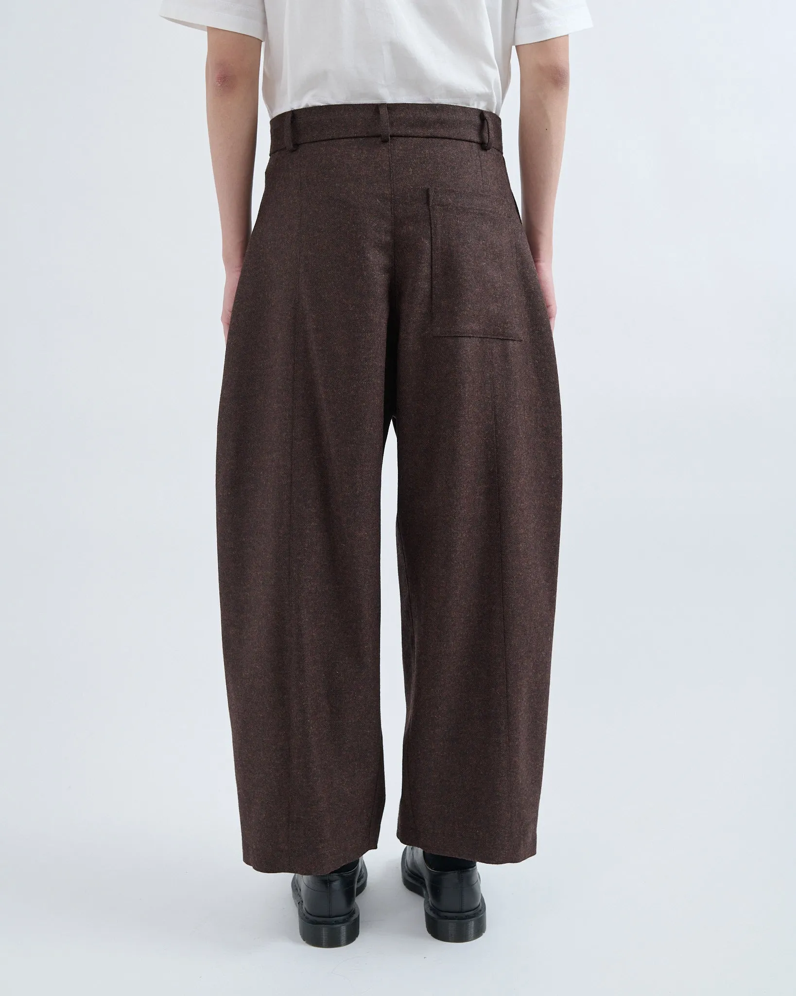 AW26 Box Pleat Trouser Wool - Mocha Brown sold by Sage Nation product image thumbnail 3