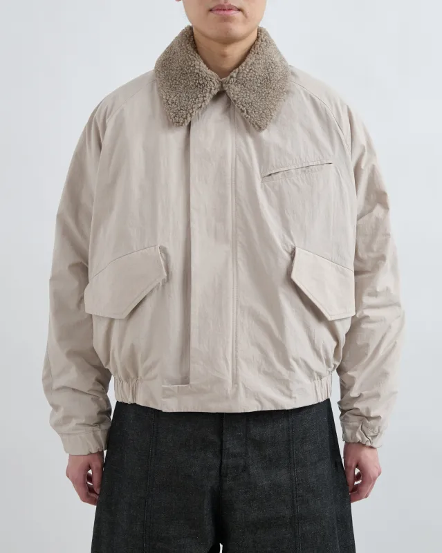 AW26 Toya Bomber - Light Grey made by Sage Nation