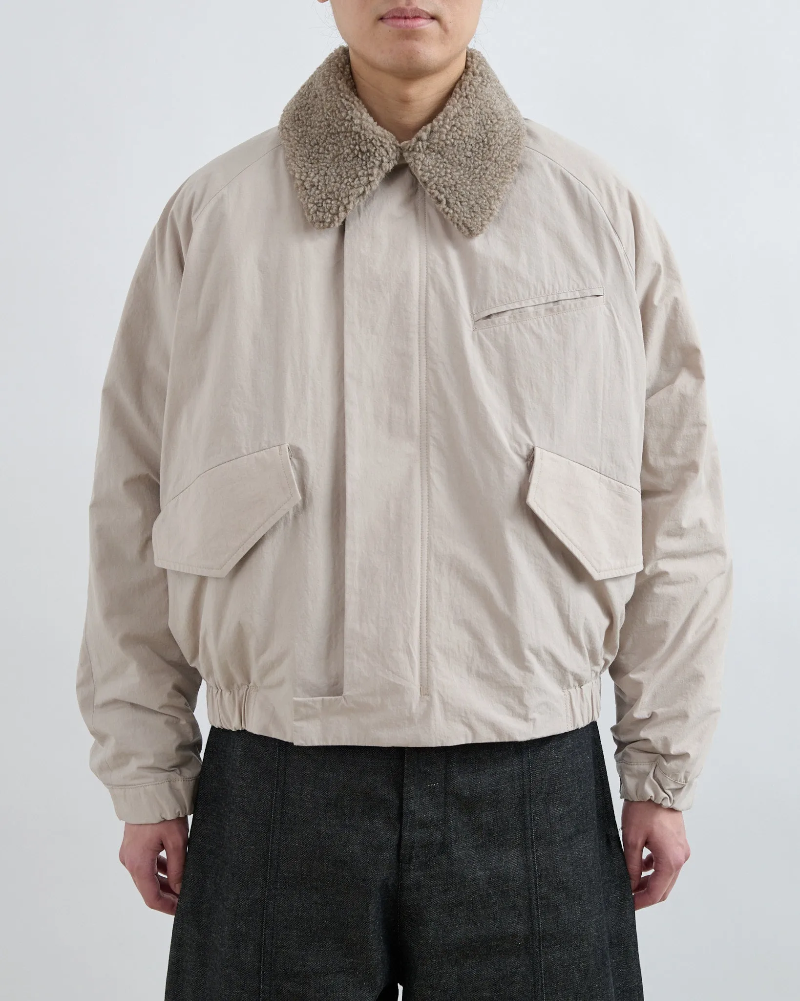 AW26 Toya Bomber - Light Grey sold by Sage Nation