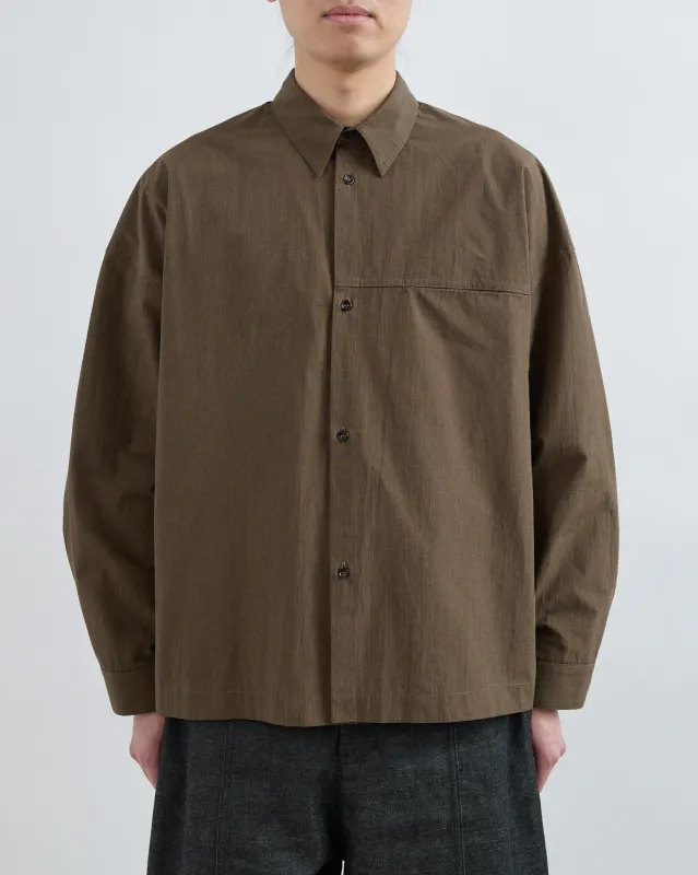 AW26 Pocket Parka Shirt - Brown Houndstooth made by Sage Nation