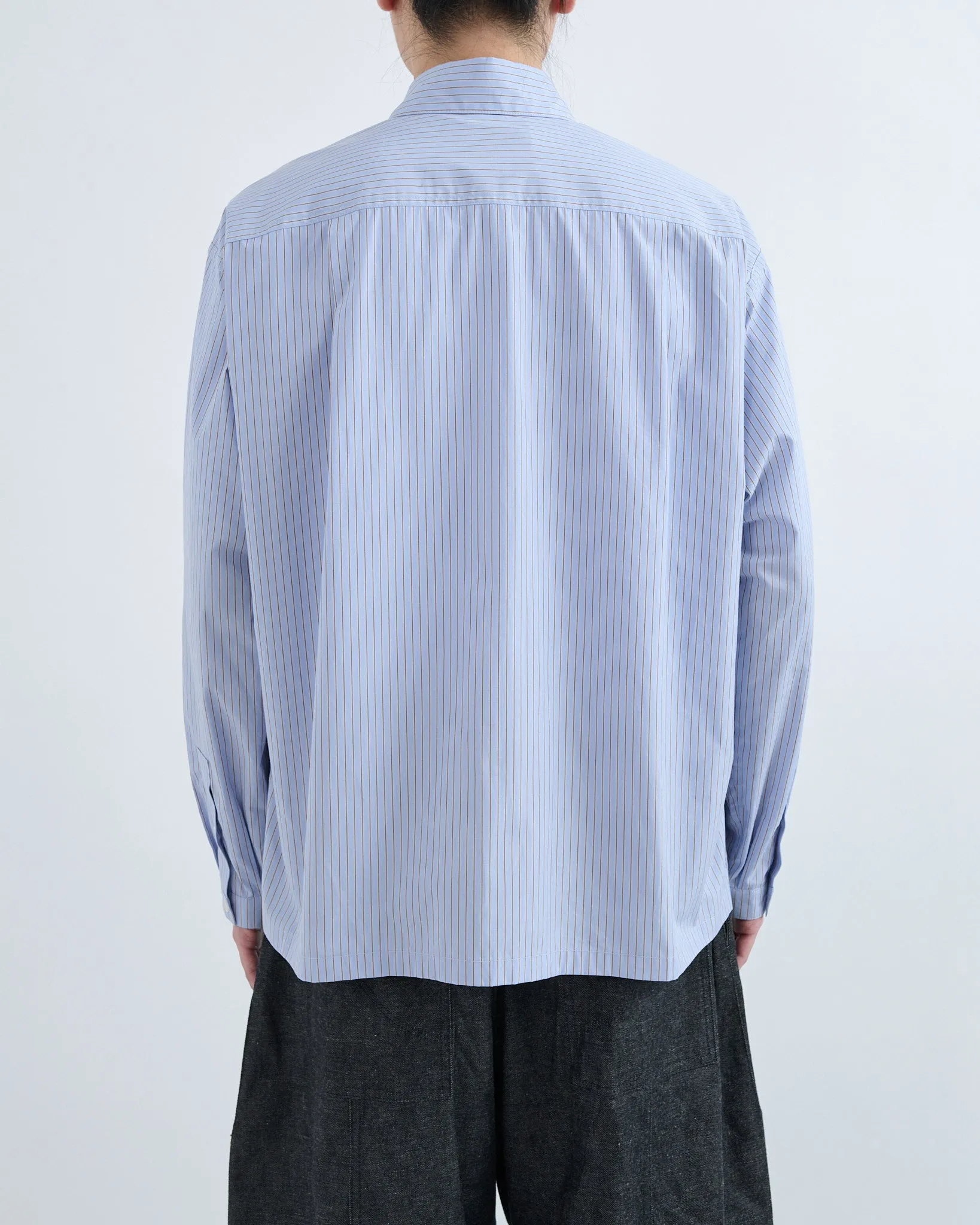 AW26 Grange Shirt - Blue/Brown Stripe sold by Sage Nation product image thumbnail 3