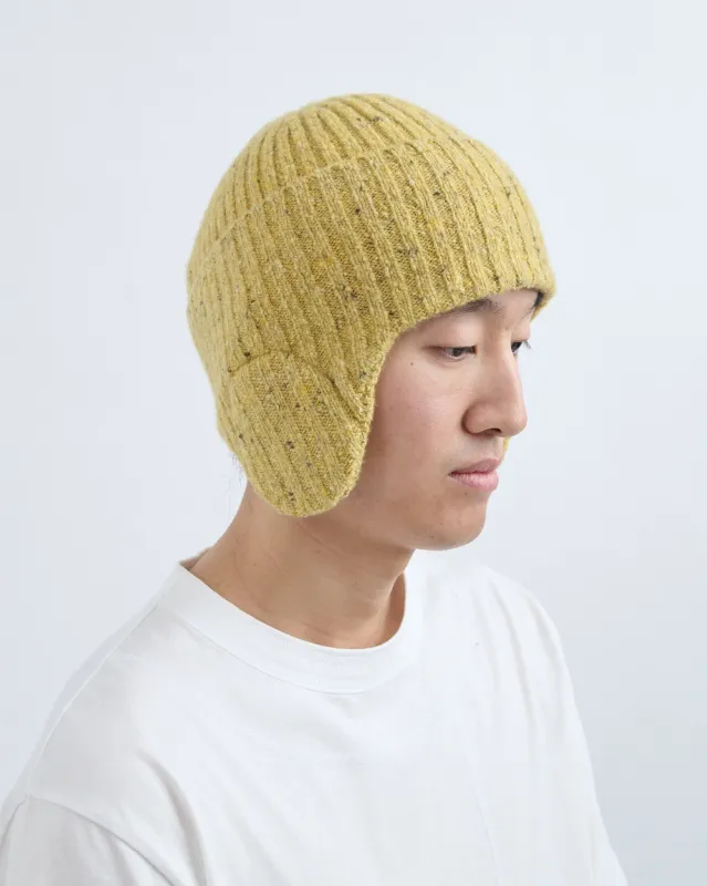 AW26 Flap Beanie - Speckled Mustard sold by Sage Nation