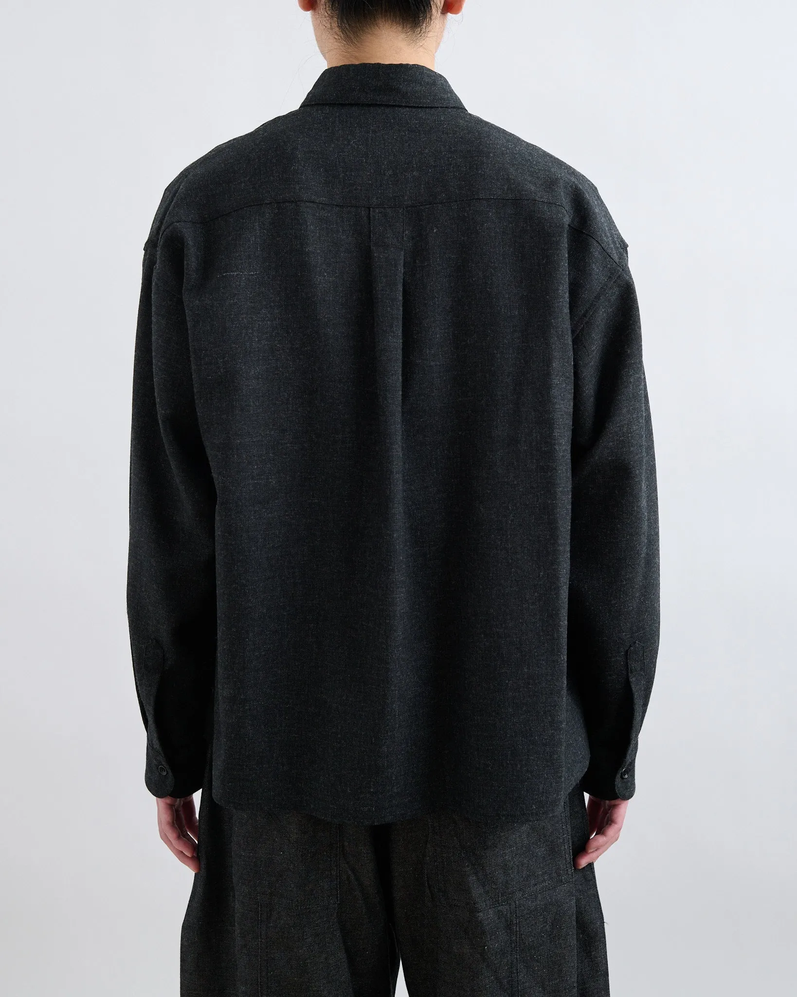 Crop Vincent Shirt - Coal sold by Sage Nation product image thumbnail 2