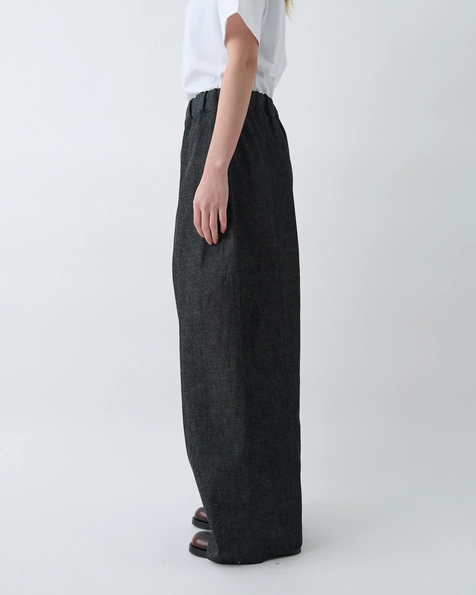 AW26 Box Pleat Trouser Denim (Unisex) - Raw Black sold by Sage Nation product image thumbnail 5