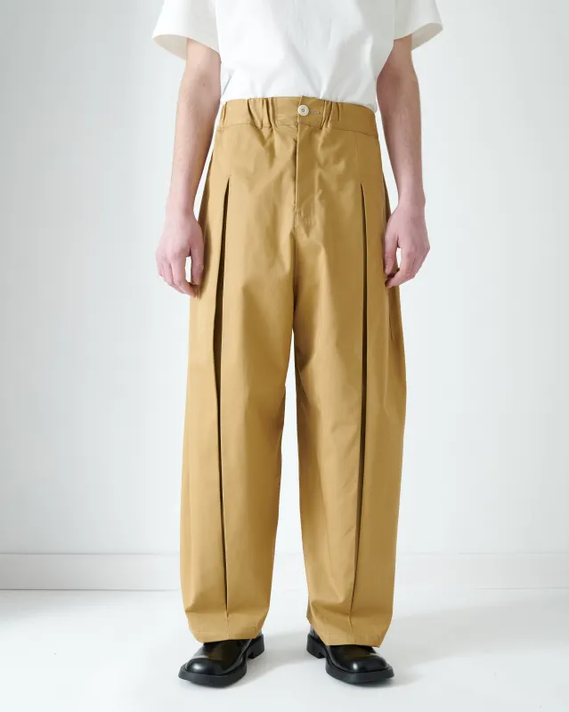 AW26 Box Pleat Trouser (Unisex) - Sand sold by Sage Nation
