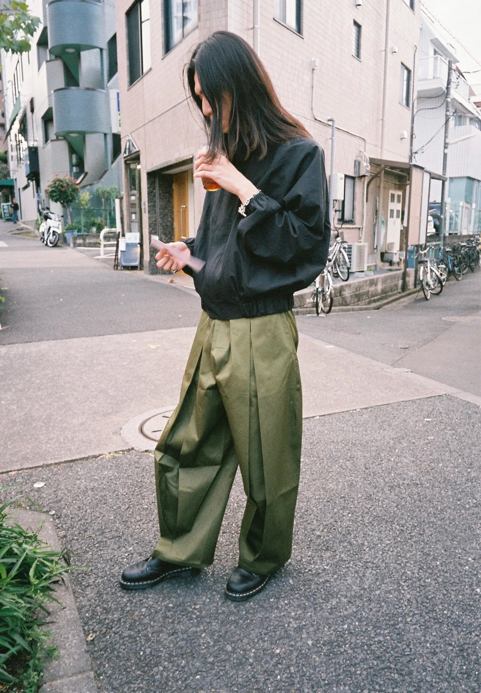 AW26 Box Pleat Trouser (Unisex) - Khaki Green sold by Sage Nation product image thumbnail 4