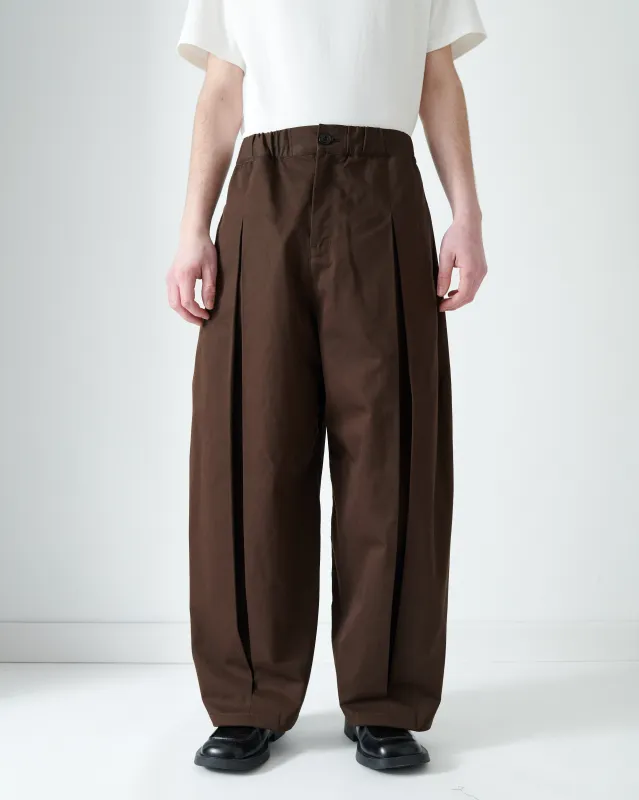 AW26 Box Pleat Trouser (Unisex) - Coffee Brown sold by Sage Nation