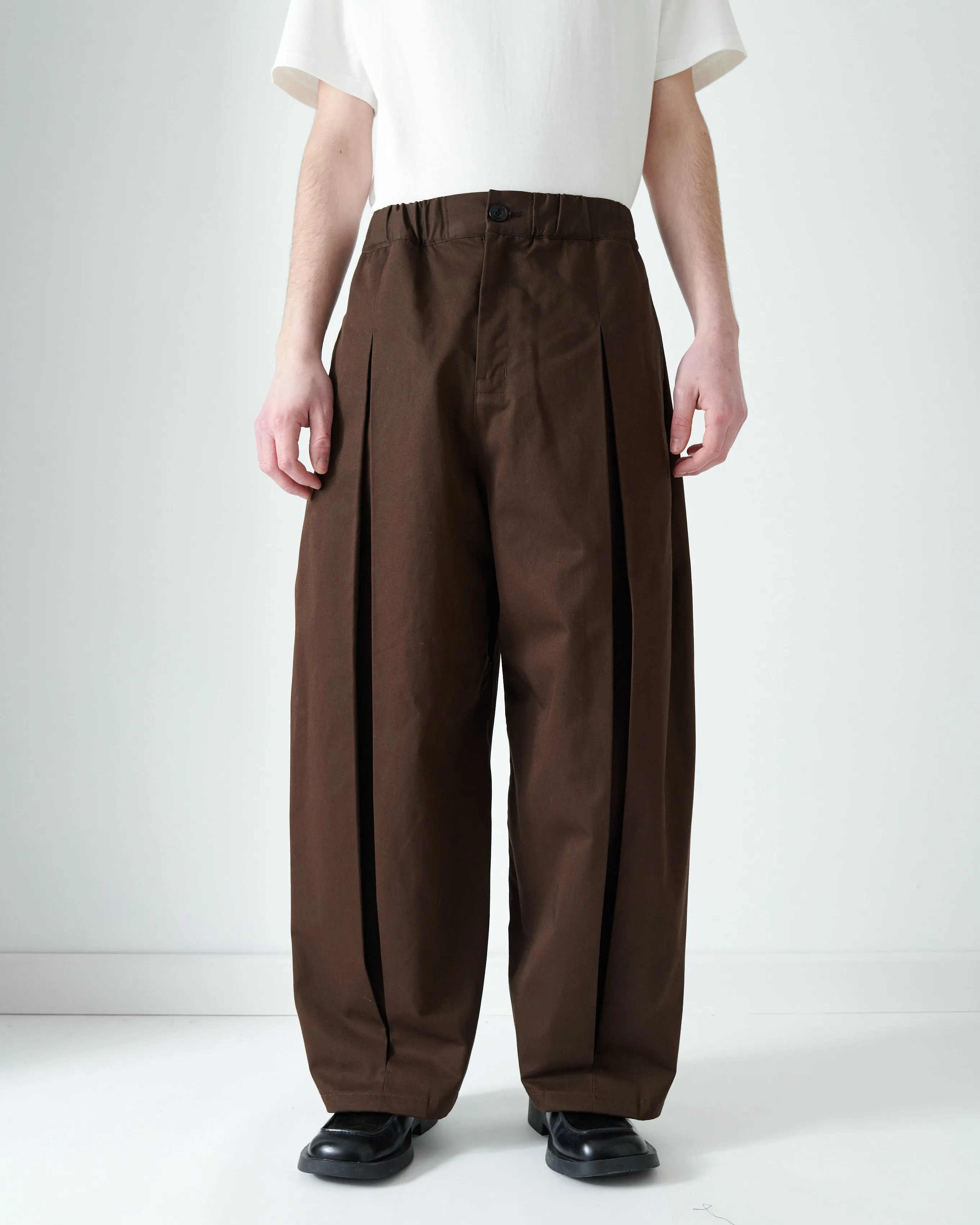 AW26 Box Pleat Trouser (Unisex) - Coffee Brown sold by Sage Nation