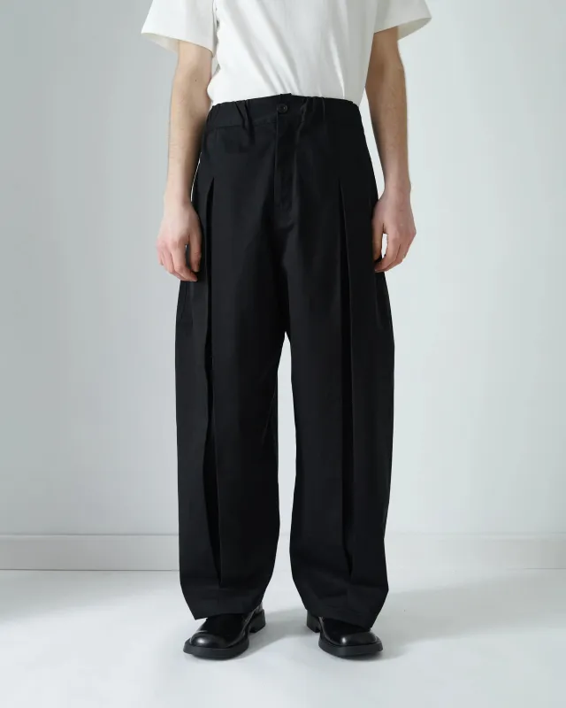 AW26 Box Pleat Trouser (Unisex) - Black sold by Sage Nation