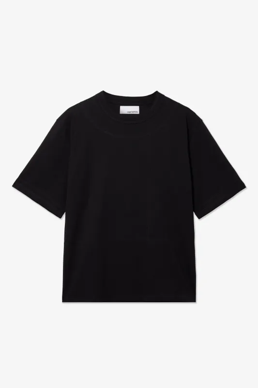Cross Stitch Short Sleeve Tee - Black made by Sage Nation