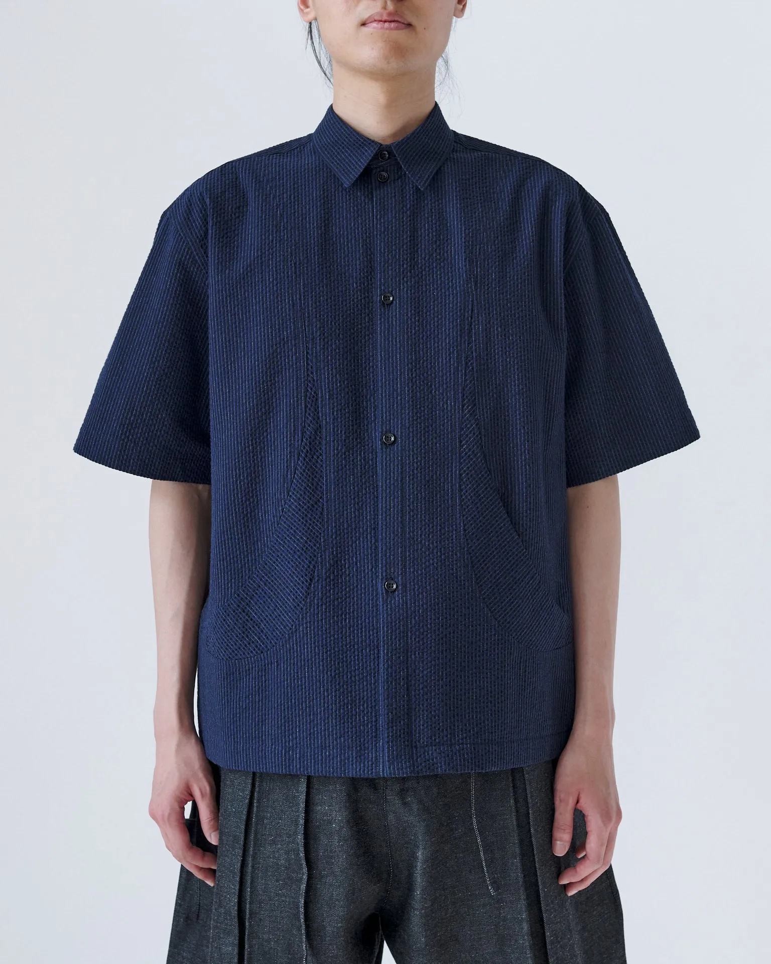 Takeshi Shirt - Indigo Stripe sold by Sage Nation product image thumbnail 5