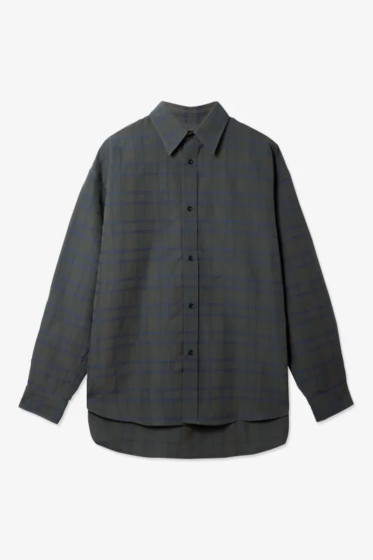 Chisholm Shirt - Harbour Grey Check made by Sage Nation