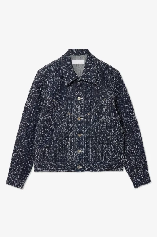 Denim Jiji Jacket - Indigo Snow Nep sold by Sage Nation