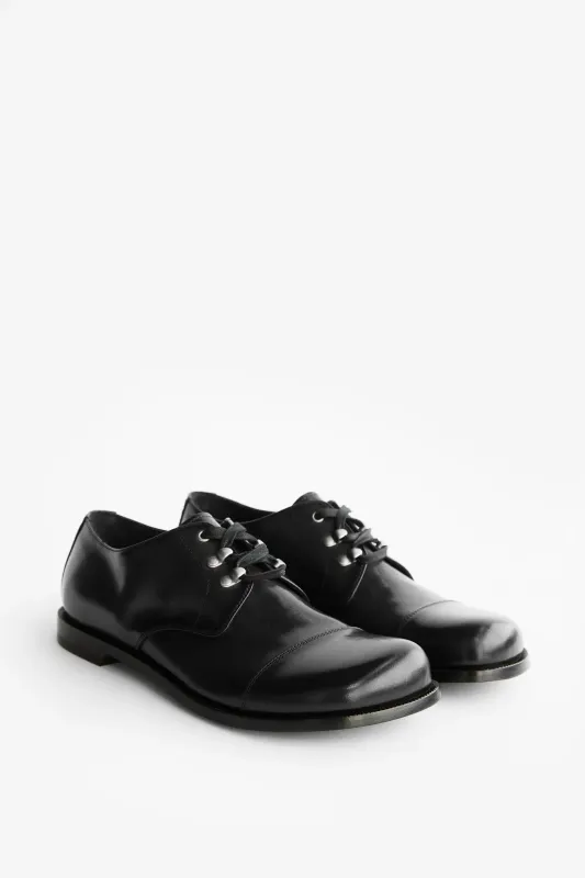 Gemstone 001, Leather Derby Shoes - Black made by Sage Nation
