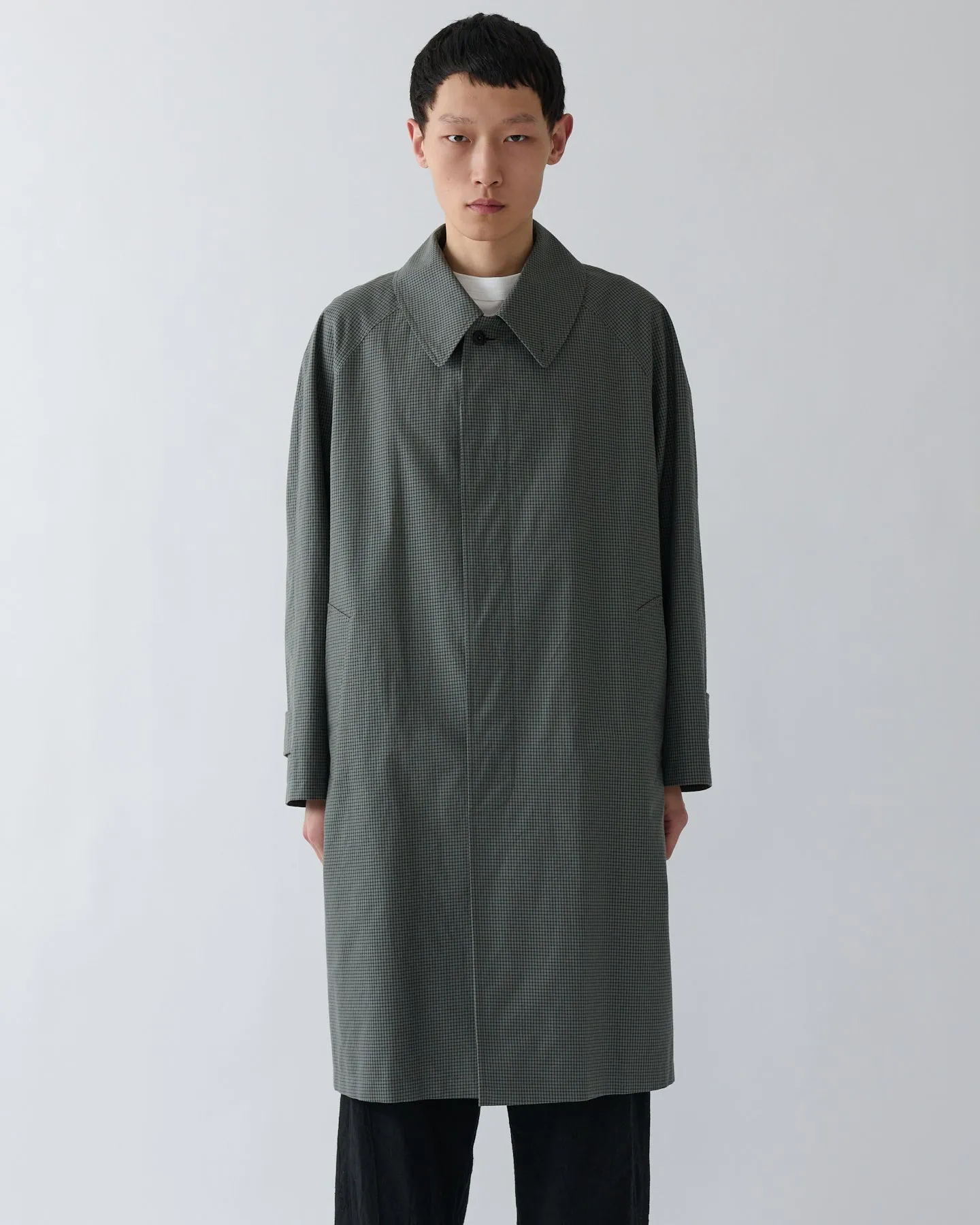 SS27 Westminster Overcoat - Thyme Green Check sold by Sage Nation