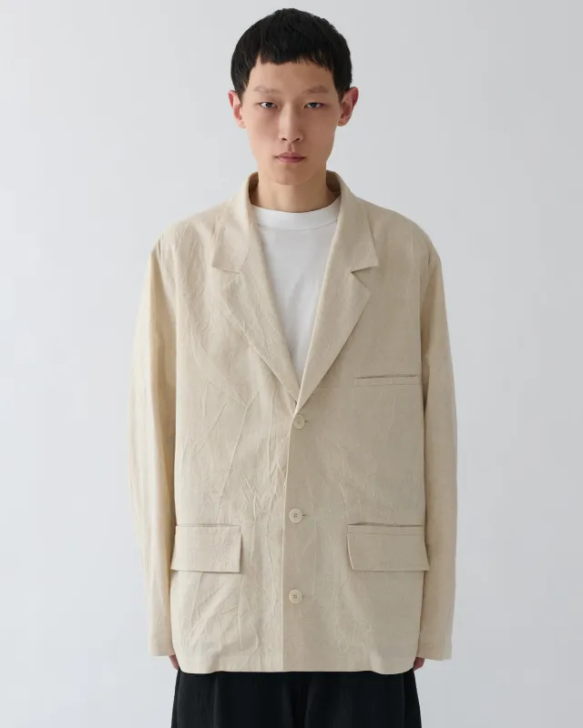 SS27 Osugi Blazer - Ecru made by Sage Nation