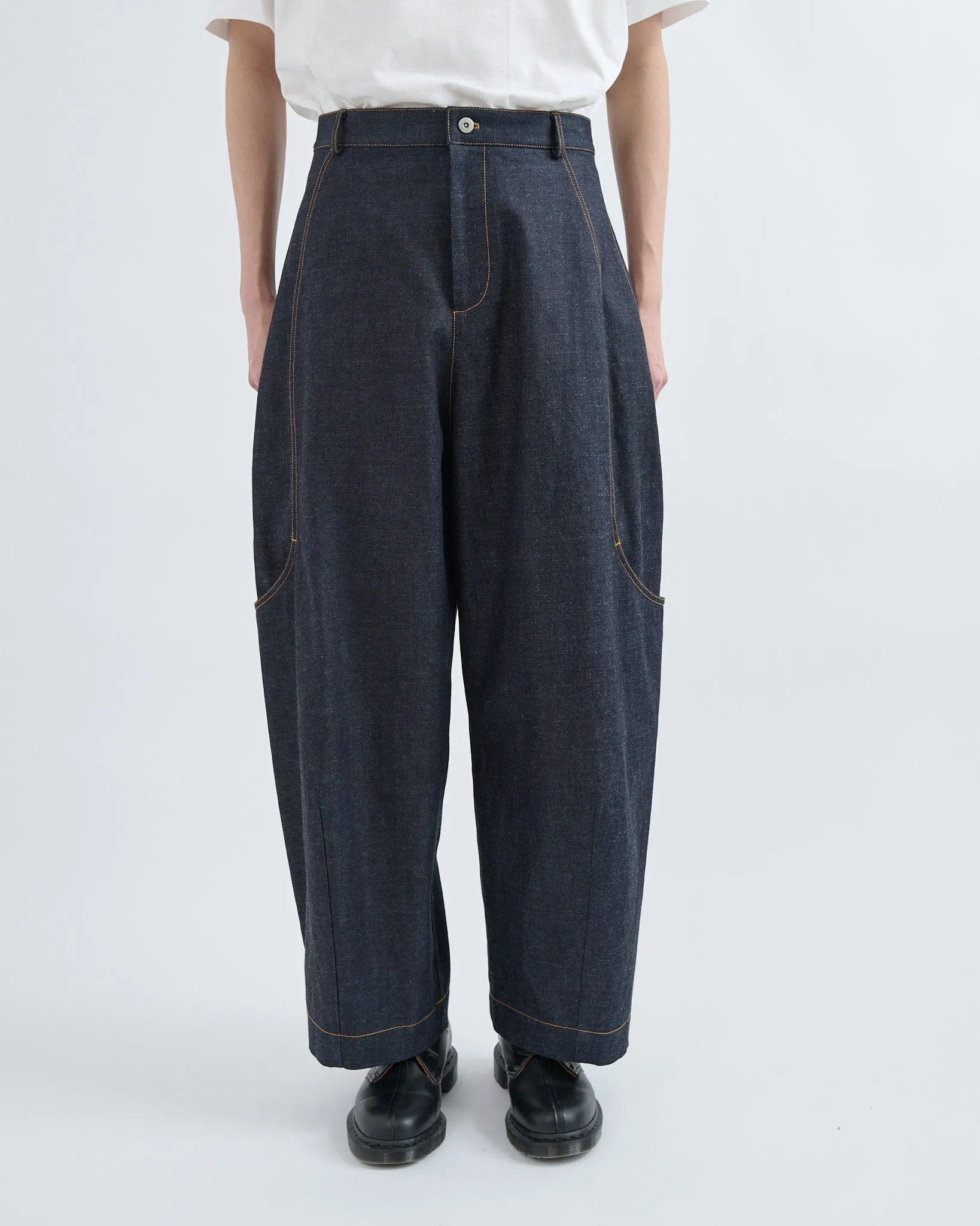 SS27 Malay Trouser Denim (Unisex) - Raw Indigo sold by Sage Nation product image thumbnail 2