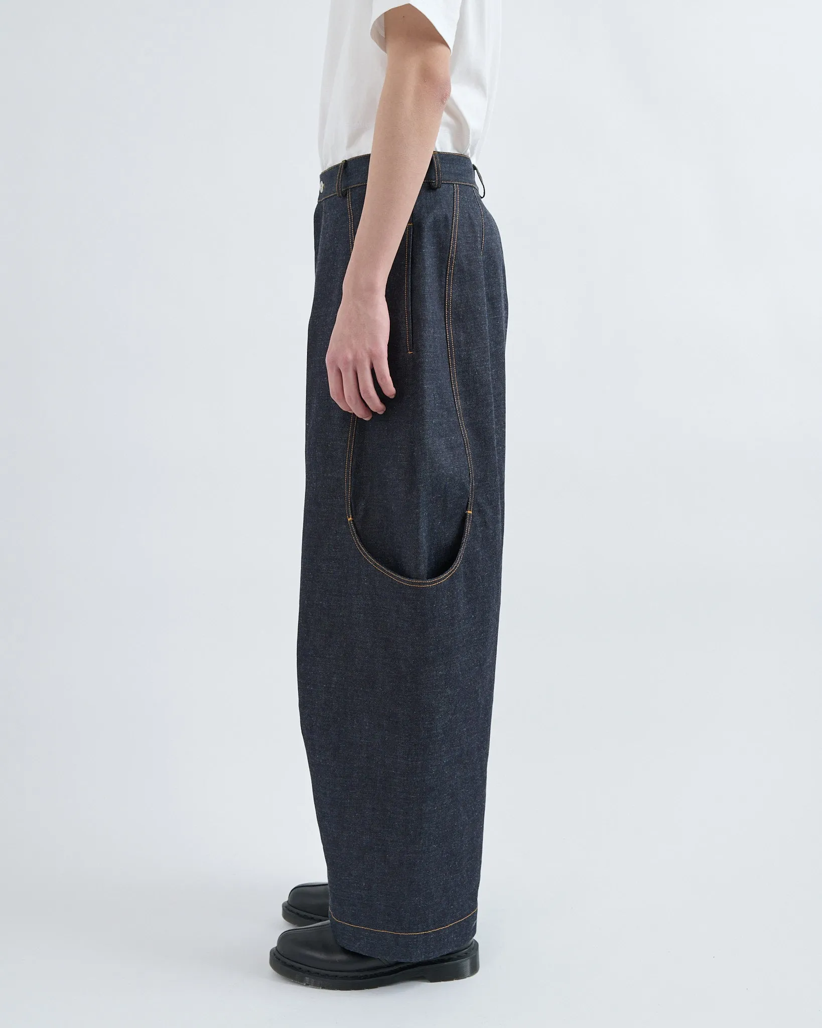 SS27 Malay Trouser Denim (Unisex) - Raw Indigo sold by Sage Nation product image thumbnail 3