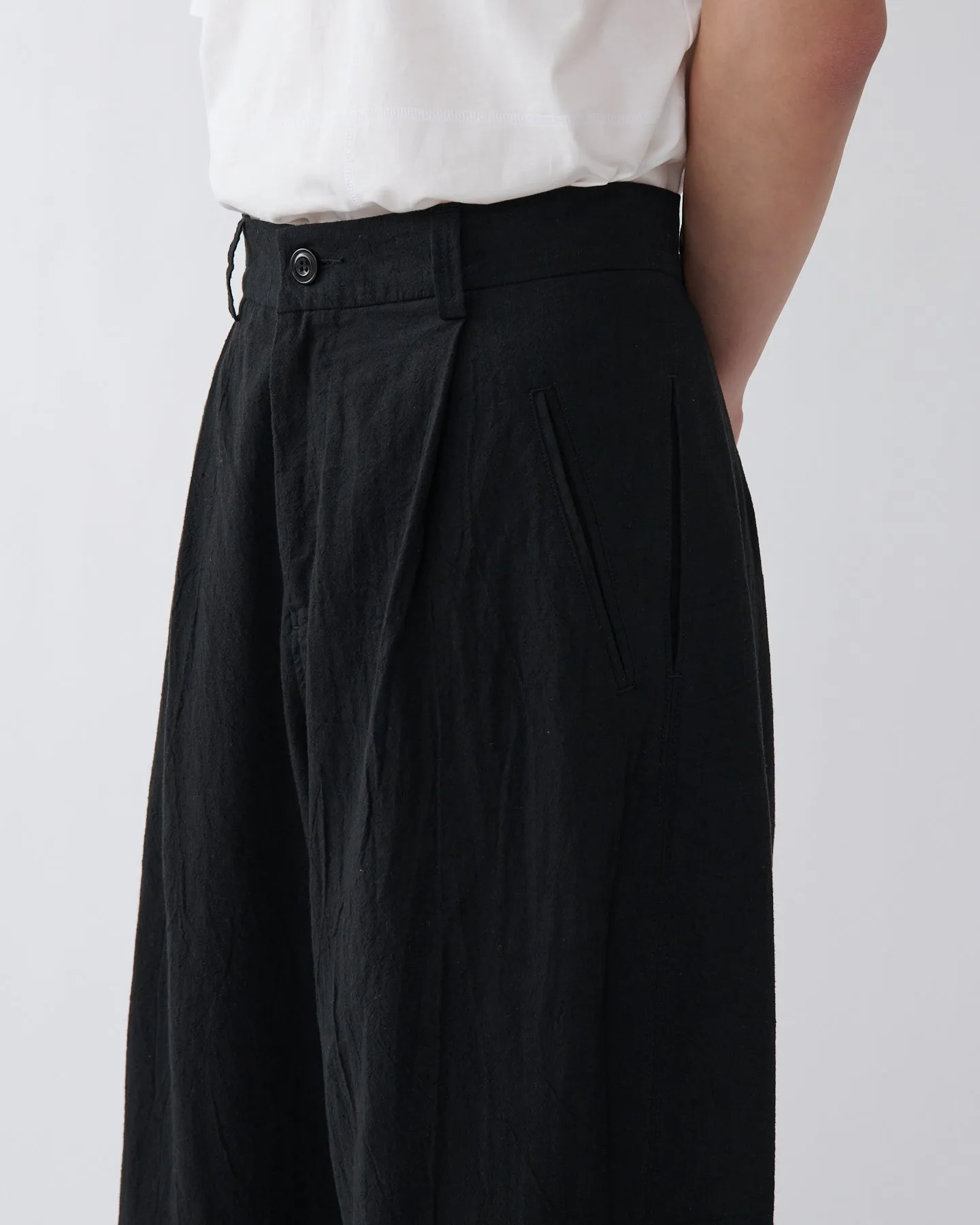 SS27 Newport Trouser Linen - Black sold by Sage Nation product image thumbnail 3
